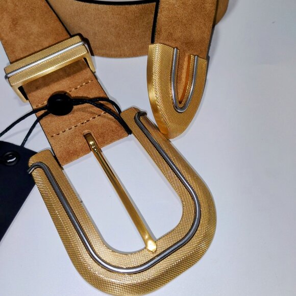 rag & bone Sabbia Suede Jumbo Ventura Belt, Size XS - Picture 2 of 5